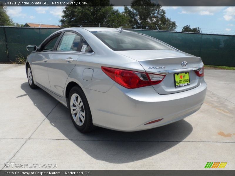 Radiant Silver / Gray 2012 Hyundai Sonata GLS