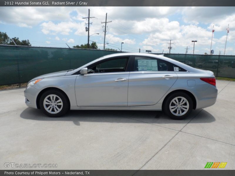 Radiant Silver / Gray 2012 Hyundai Sonata GLS