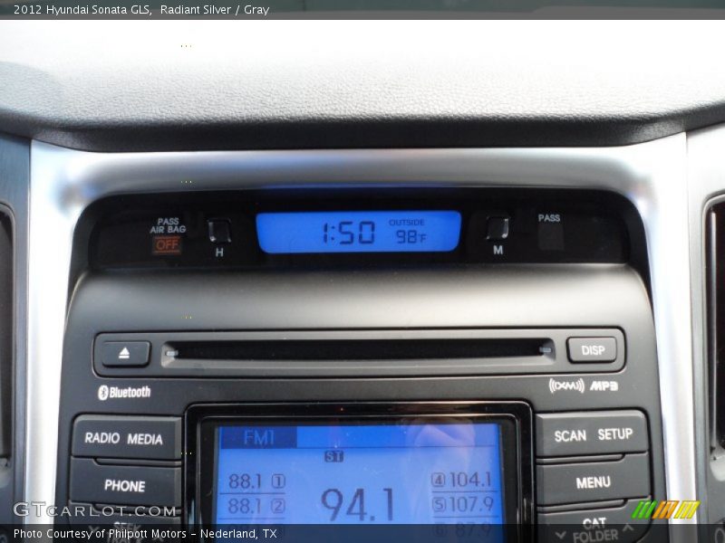 Radiant Silver / Gray 2012 Hyundai Sonata GLS