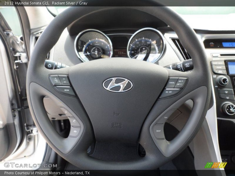 Radiant Silver / Gray 2012 Hyundai Sonata GLS