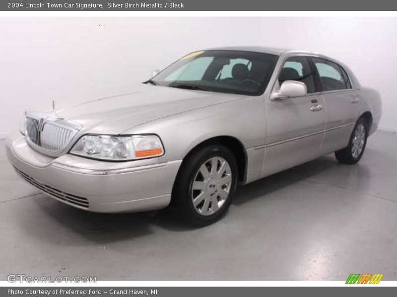 Silver Birch Metallic / Black 2004 Lincoln Town Car Signature