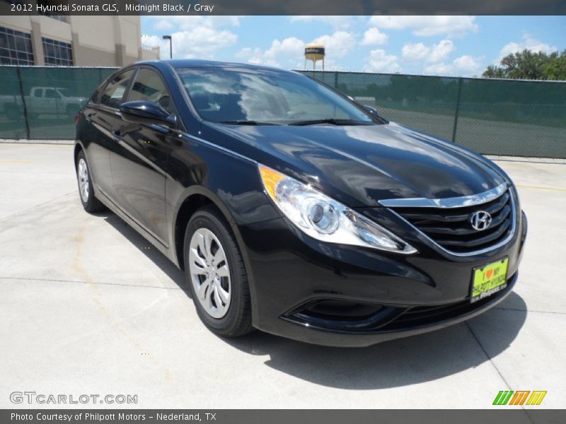Midnight Black / Gray 2012 Hyundai Sonata GLS