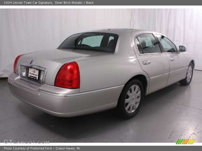 Silver Birch Metallic / Black 2004 Lincoln Town Car Signature