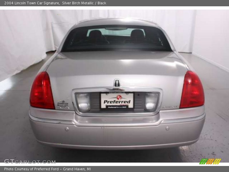 Silver Birch Metallic / Black 2004 Lincoln Town Car Signature
