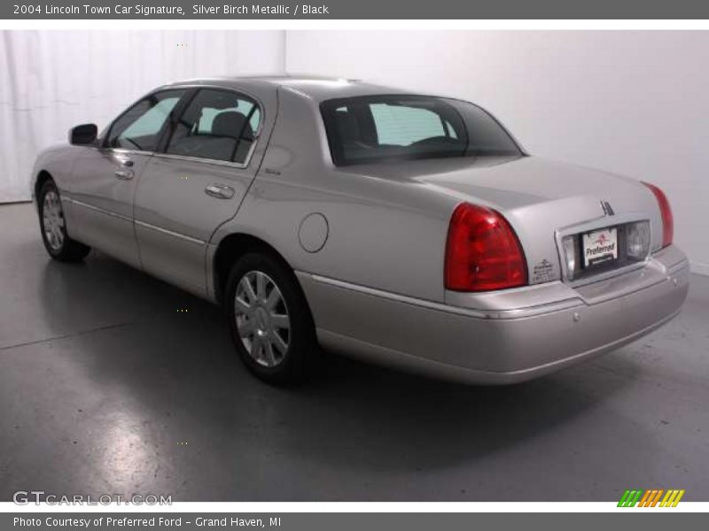 Silver Birch Metallic / Black 2004 Lincoln Town Car Signature