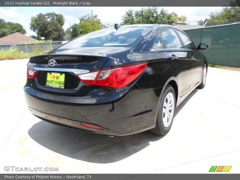 Midnight Black / Gray 2012 Hyundai Sonata GLS