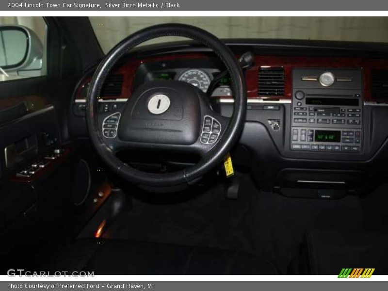 Silver Birch Metallic / Black 2004 Lincoln Town Car Signature
