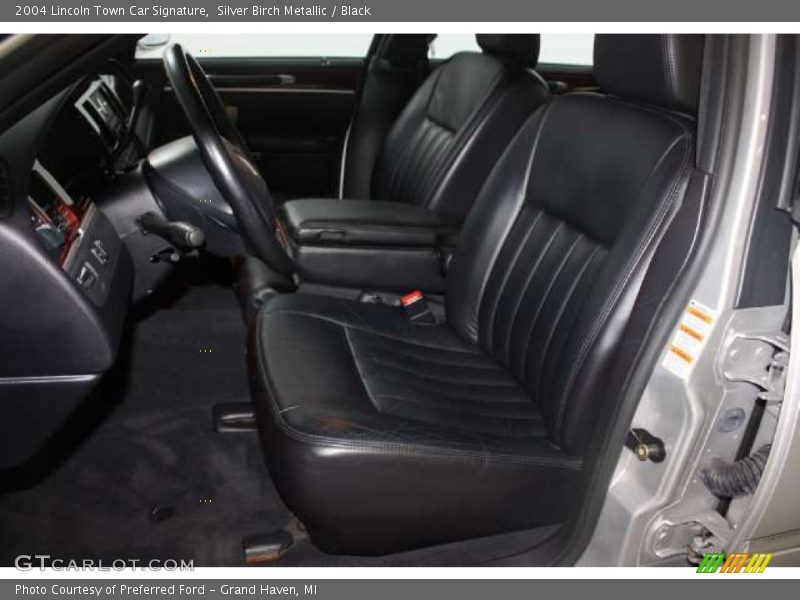 Silver Birch Metallic / Black 2004 Lincoln Town Car Signature