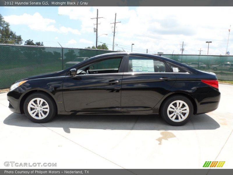 Midnight Black / Gray 2012 Hyundai Sonata GLS