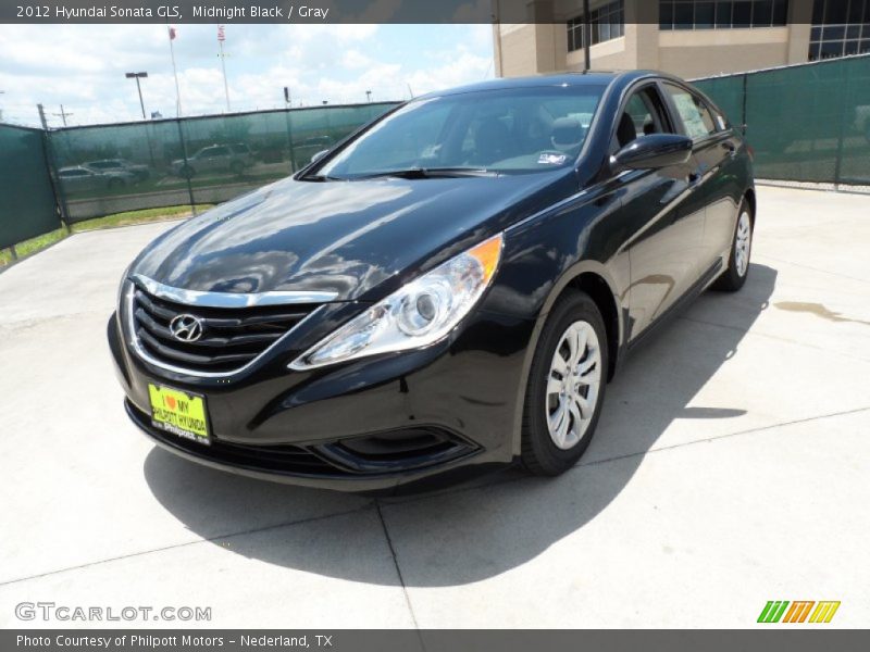 Midnight Black / Gray 2012 Hyundai Sonata GLS