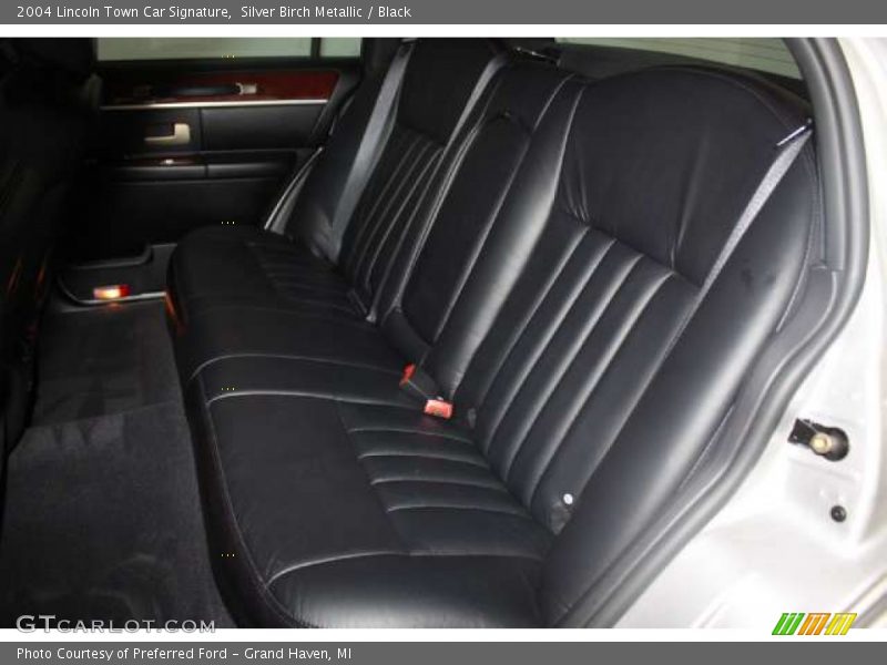 Silver Birch Metallic / Black 2004 Lincoln Town Car Signature