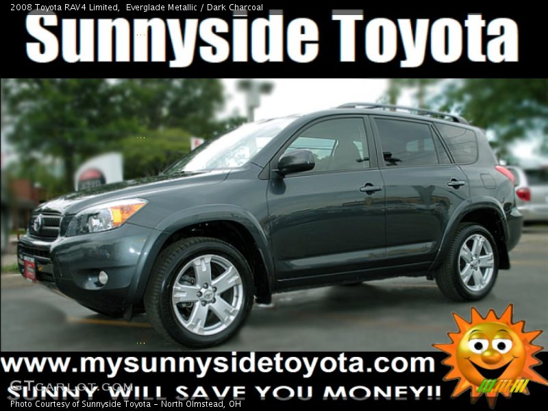 Everglade Metallic / Dark Charcoal 2008 Toyota RAV4 Limited