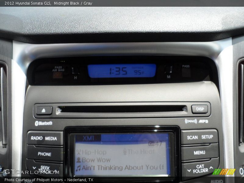 Midnight Black / Gray 2012 Hyundai Sonata GLS