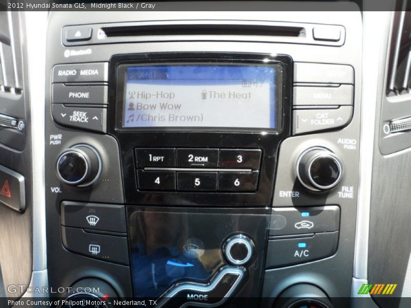 Midnight Black / Gray 2012 Hyundai Sonata GLS