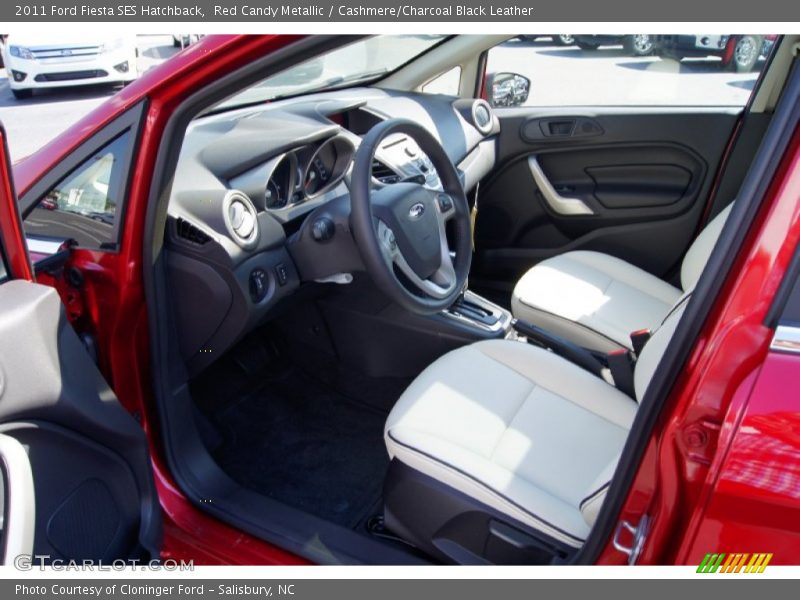 Red Candy Metallic / Cashmere/Charcoal Black Leather 2011 Ford Fiesta SES Hatchback