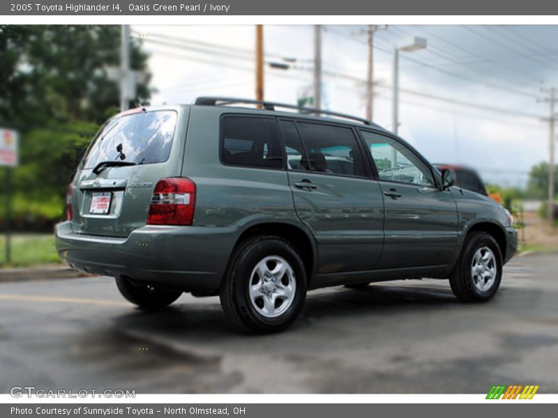 Oasis Green Pearl / Ivory 2005 Toyota Highlander I4