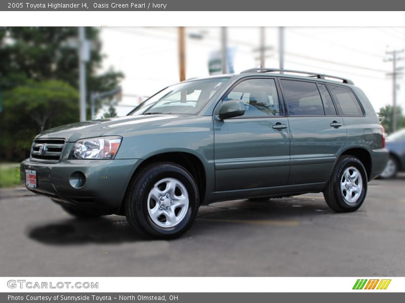 Oasis Green Pearl / Ivory 2005 Toyota Highlander I4