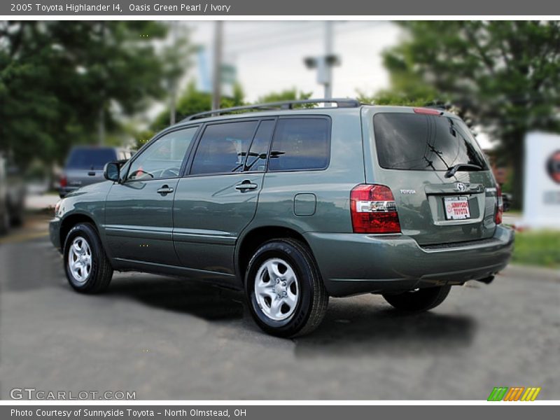 Oasis Green Pearl / Ivory 2005 Toyota Highlander I4