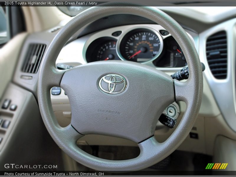 Oasis Green Pearl / Ivory 2005 Toyota Highlander I4