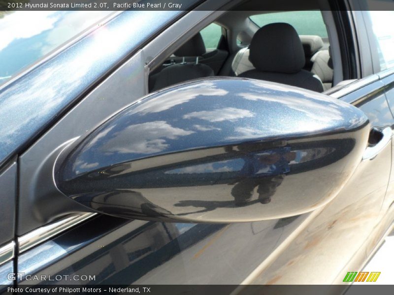 Pacific Blue Pearl / Gray 2012 Hyundai Sonata Limited 2.0T
