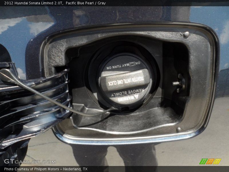 Pacific Blue Pearl / Gray 2012 Hyundai Sonata Limited 2.0T