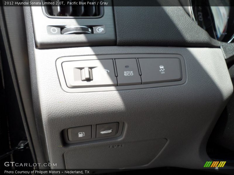 Pacific Blue Pearl / Gray 2012 Hyundai Sonata Limited 2.0T