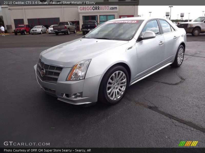 Radiant Silver Metallic / Ebony 2010 Cadillac CTS 3.6 Sedan