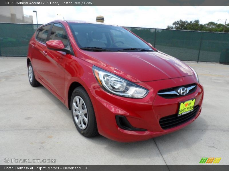 Boston Red / Gray 2012 Hyundai Accent GS 5 Door