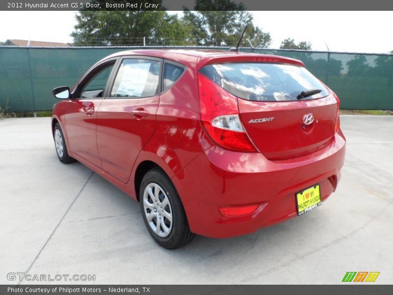 Boston Red / Gray 2012 Hyundai Accent GS 5 Door