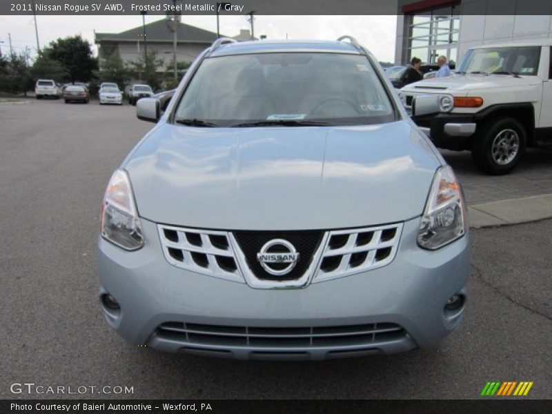 Frosted Steel Metallic / Gray 2011 Nissan Rogue SV AWD