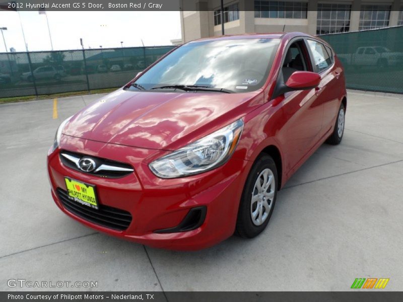 Boston Red / Gray 2012 Hyundai Accent GS 5 Door