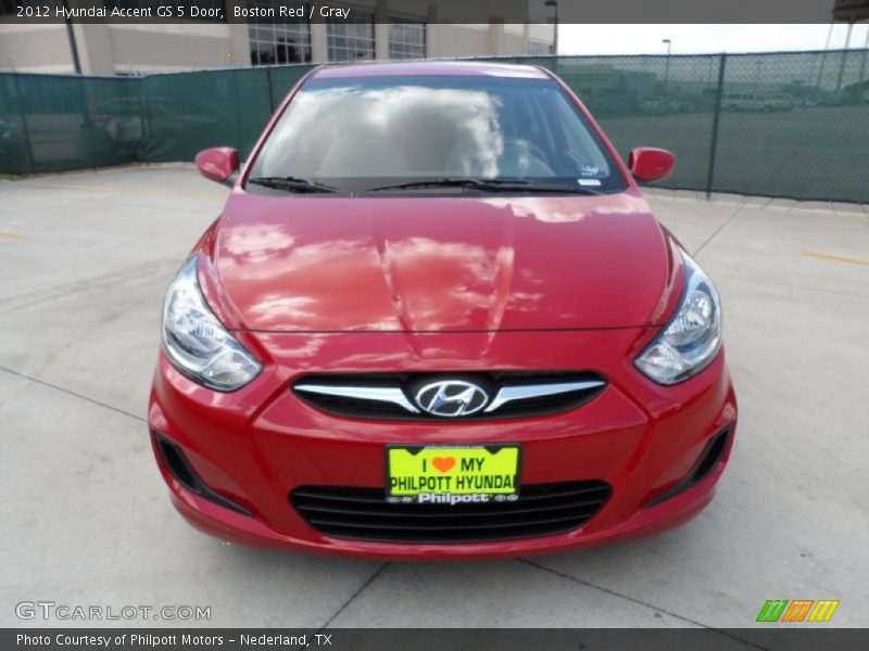 Boston Red / Gray 2012 Hyundai Accent GS 5 Door