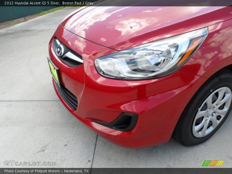 Boston Red / Gray 2012 Hyundai Accent GS 5 Door