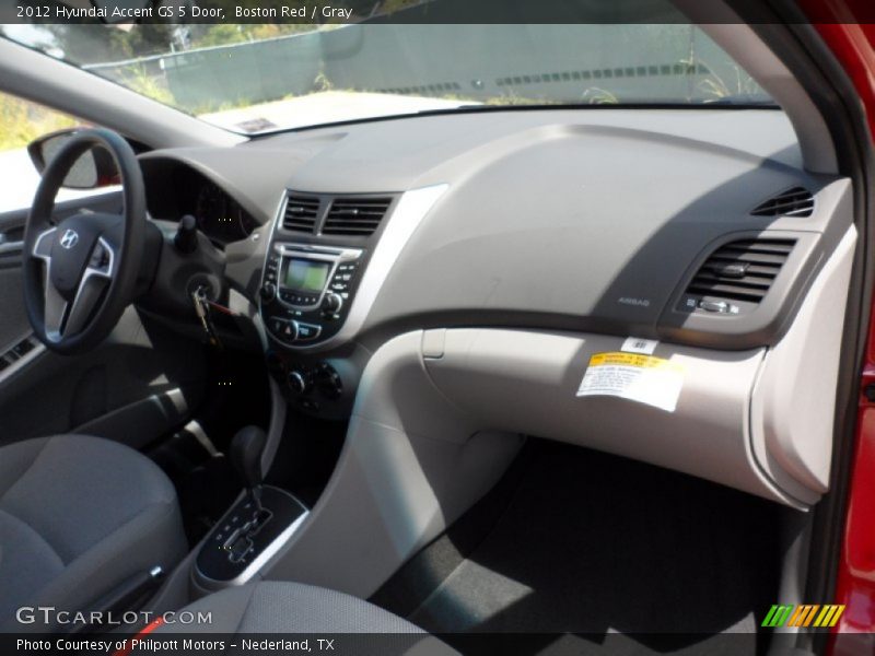 Boston Red / Gray 2012 Hyundai Accent GS 5 Door