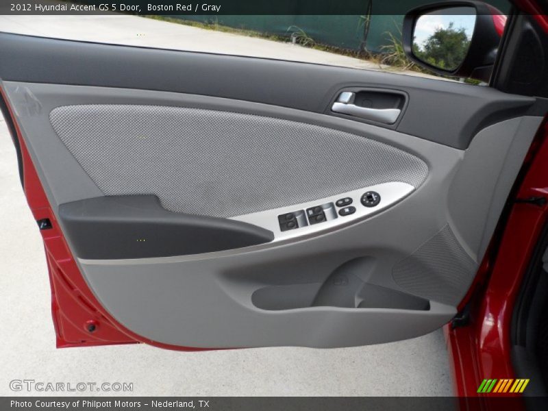 Boston Red / Gray 2012 Hyundai Accent GS 5 Door