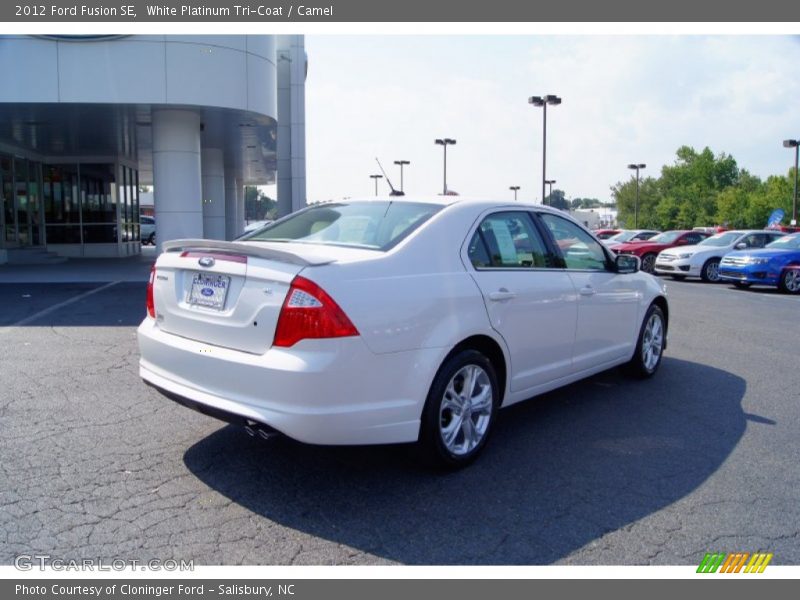 White Platinum Tri-Coat / Camel 2012 Ford Fusion SE