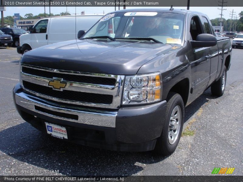 Taupe Gray Metallic / Dark Titanium 2010 Chevrolet Silverado 1500 LS Extended Cab