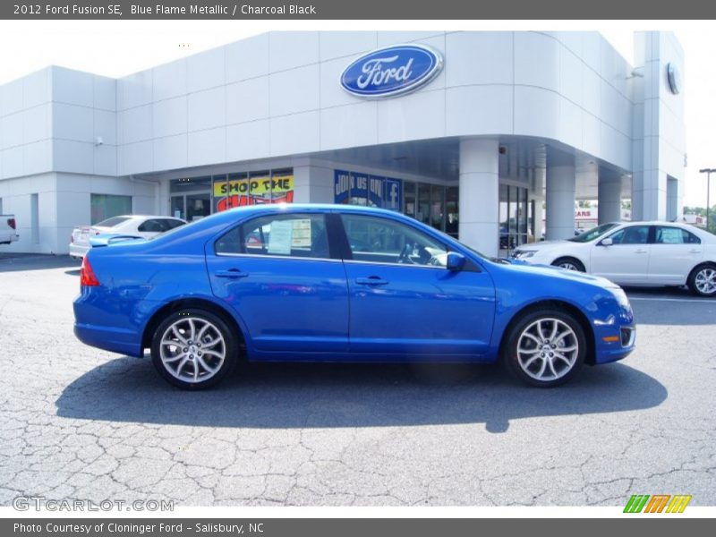 Blue Flame Metallic / Charcoal Black 2012 Ford Fusion SE