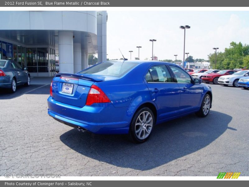 Blue Flame Metallic / Charcoal Black 2012 Ford Fusion SE
