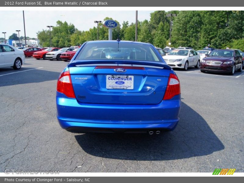 Blue Flame Metallic / Charcoal Black 2012 Ford Fusion SE
