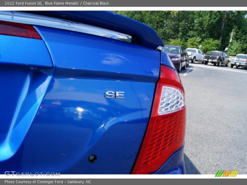 Blue Flame Metallic / Charcoal Black 2012 Ford Fusion SE