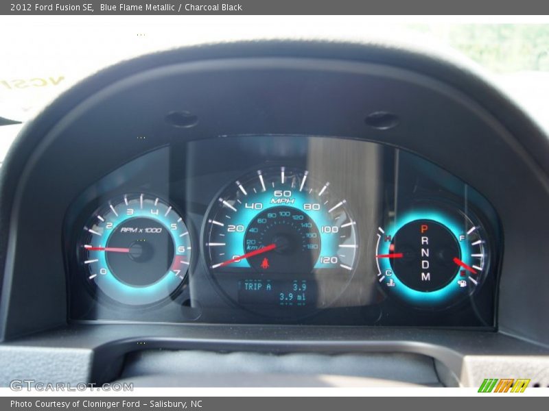 Blue Flame Metallic / Charcoal Black 2012 Ford Fusion SE