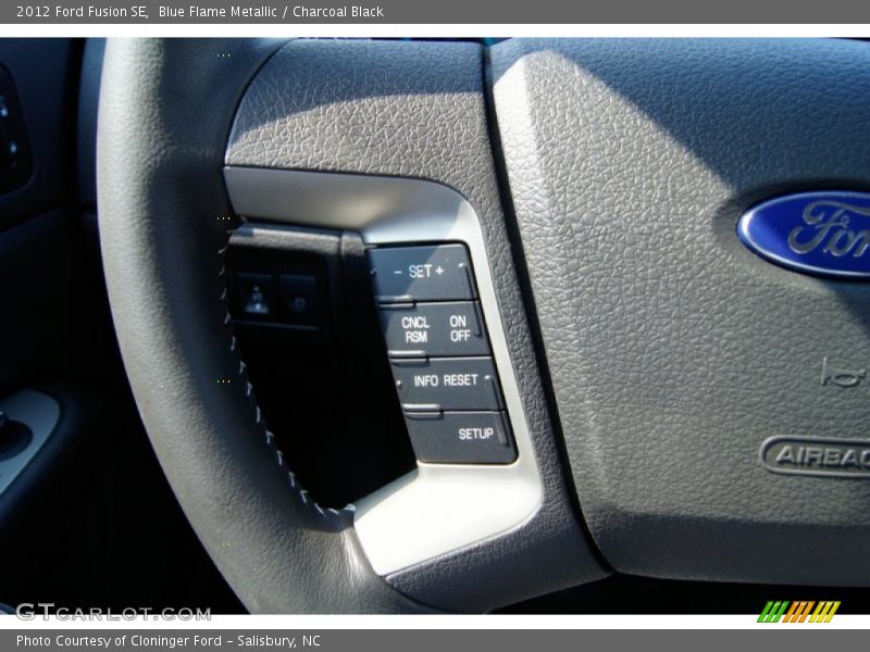 Blue Flame Metallic / Charcoal Black 2012 Ford Fusion SE