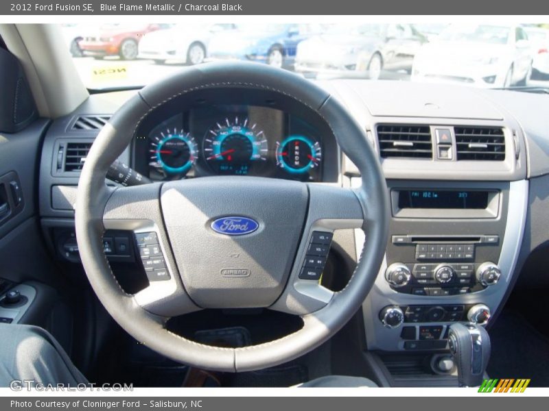 Blue Flame Metallic / Charcoal Black 2012 Ford Fusion SE