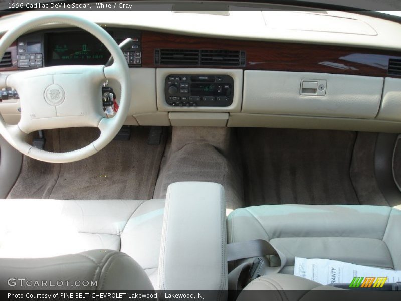 White / Gray 1996 Cadillac DeVille Sedan