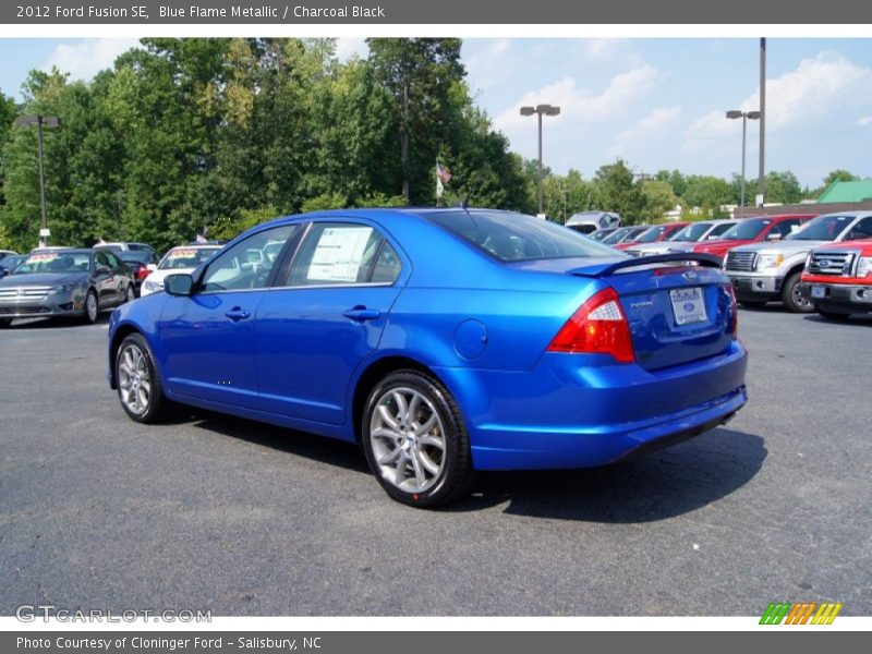 Blue Flame Metallic / Charcoal Black 2012 Ford Fusion SE