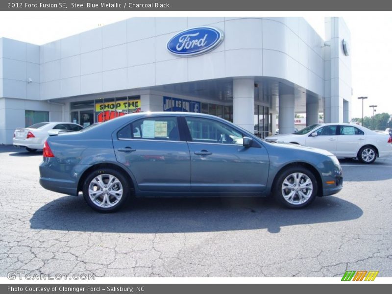 Steel Blue Metallic / Charcoal Black 2012 Ford Fusion SE
