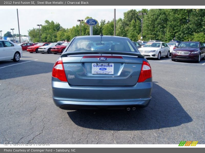 Steel Blue Metallic / Charcoal Black 2012 Ford Fusion SE