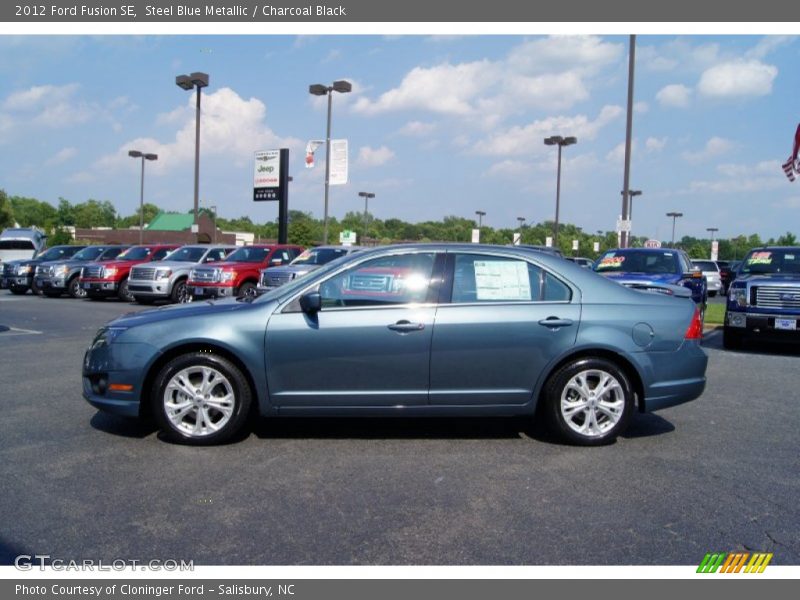 Steel Blue Metallic / Charcoal Black 2012 Ford Fusion SE