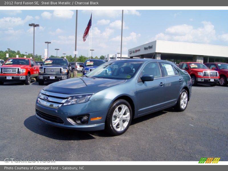 Steel Blue Metallic / Charcoal Black 2012 Ford Fusion SE